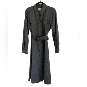Sezane Gray Tea Dress in Dark Grey US 10 / FR 42